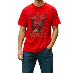 Wrangler Men’s National Patriot Graphic T-shirt Eagle Crewneck Short Sleeve XL